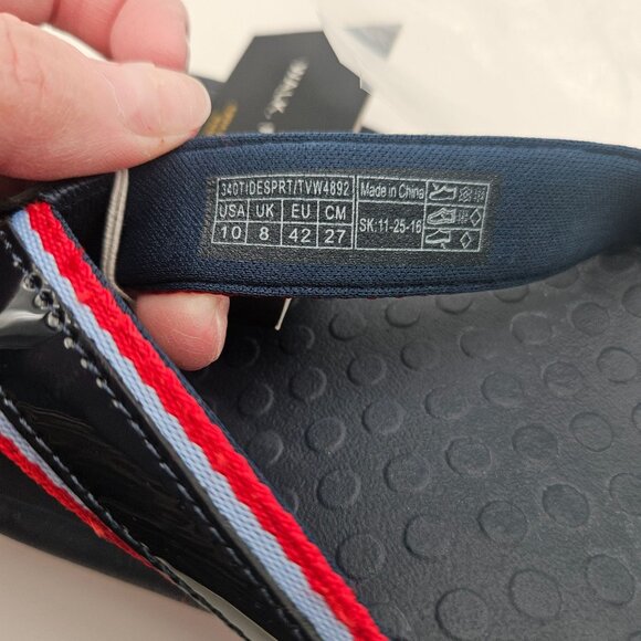Vionic Tide Spirit Blue Red Flip Flops Sandals Thongs  Womens Sz 10 NEW - Picture 3 of 3